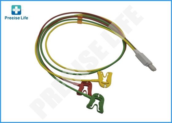 Set di elettrodi ECG PH M1672A con pinze, codice colore IEC, per terapia intensiva, set a 3 derivazioni con clip